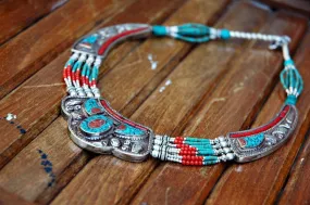 Oval Tibetan Turquoise Stone Necklace