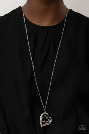 Paparazzi Necklace ~ A Mothers Heart - White