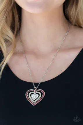 Paparazzi Necklace ~ Bless Your Heart - Red