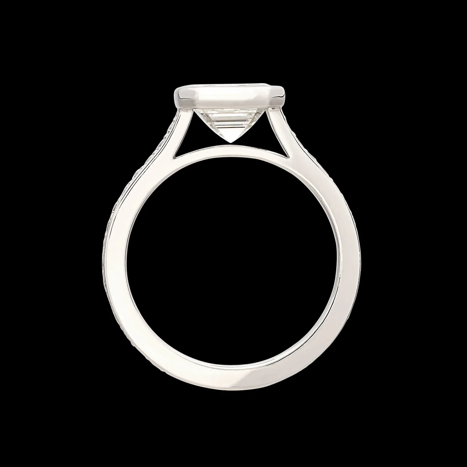 Phenomenal 2.14ct Asscher Cut Platinum Diamond Ring
