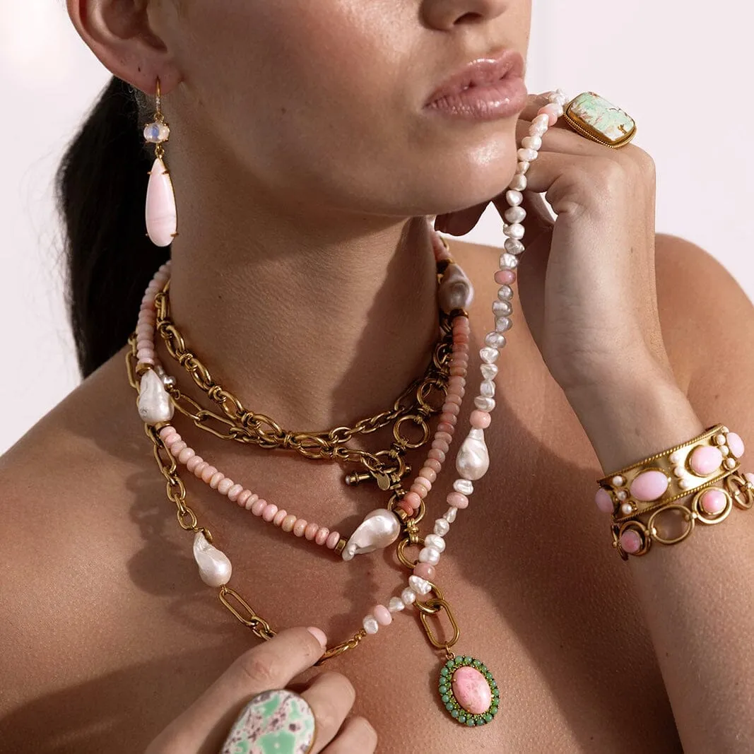 Pink Opal Link Bracelet: The Ada