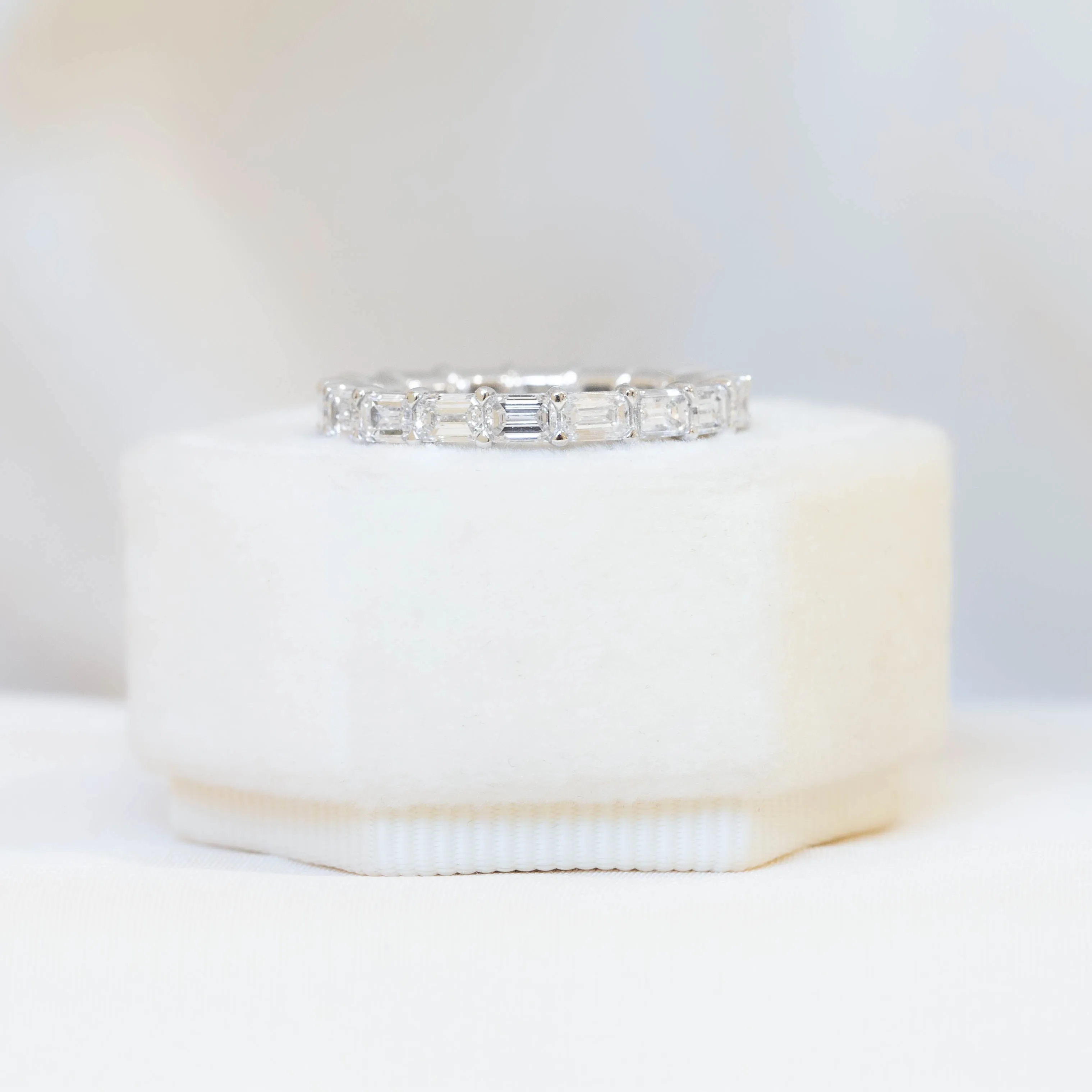 Platinum Baguette East-West Eternity Band