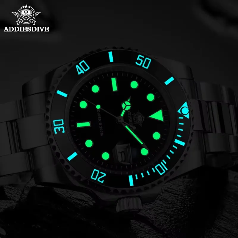 Quartz Watch Luxury Brand Men Watches Waterproof Business 41Mm Watch C3 Luminous Stainless Steel Black Diver Watch