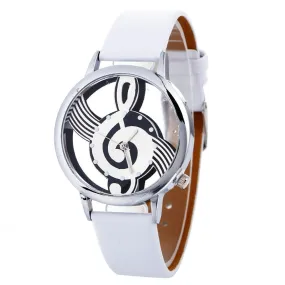 "Peyton" Music Clef Leather watch