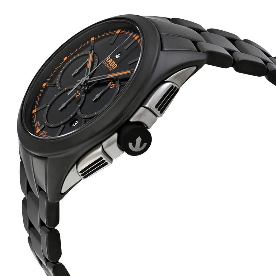 Rado Hyperchrome Automatic Chronograph Black Dial Black Ceramic Men's Watch R32525162