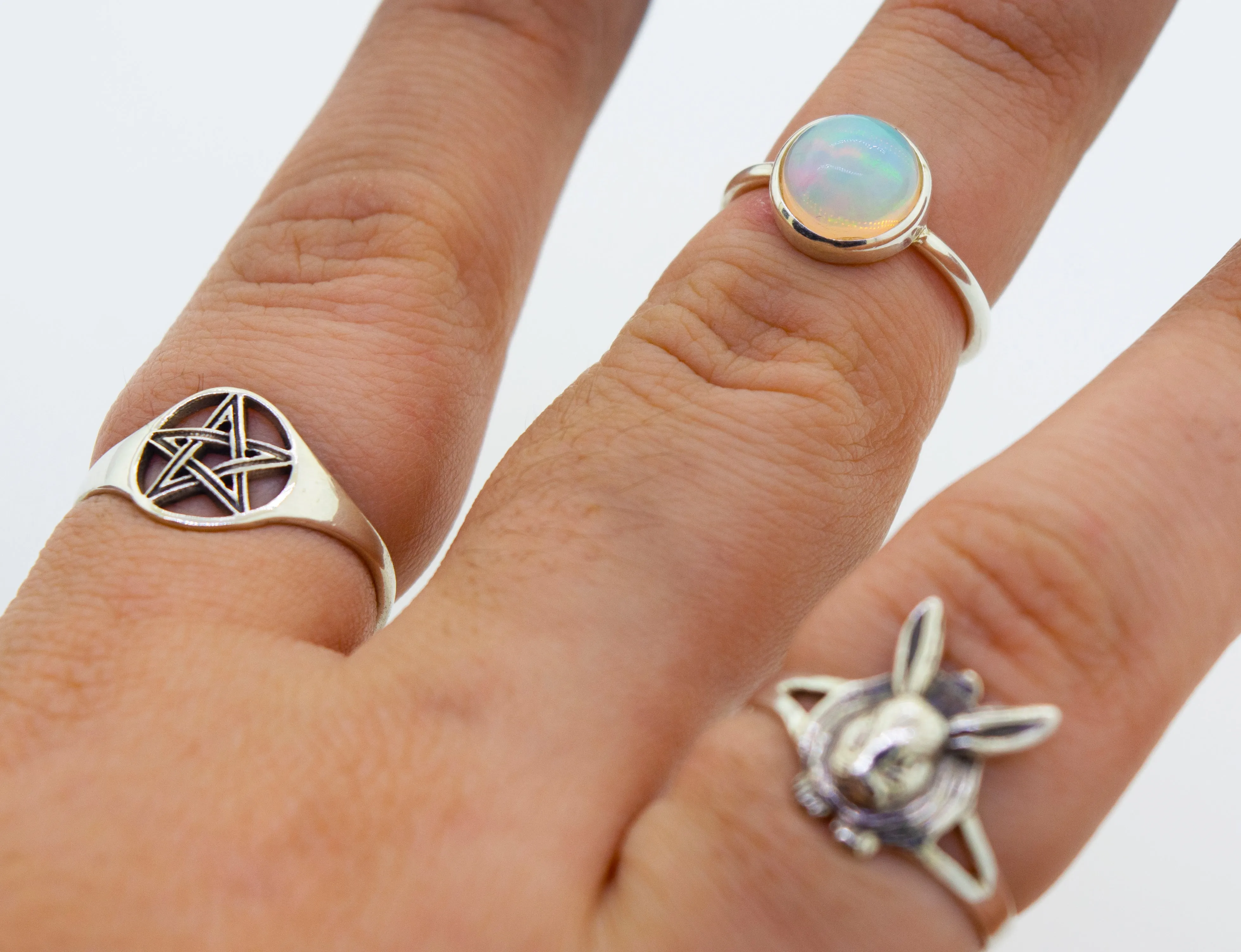 Round Ethiopian Opal Ring