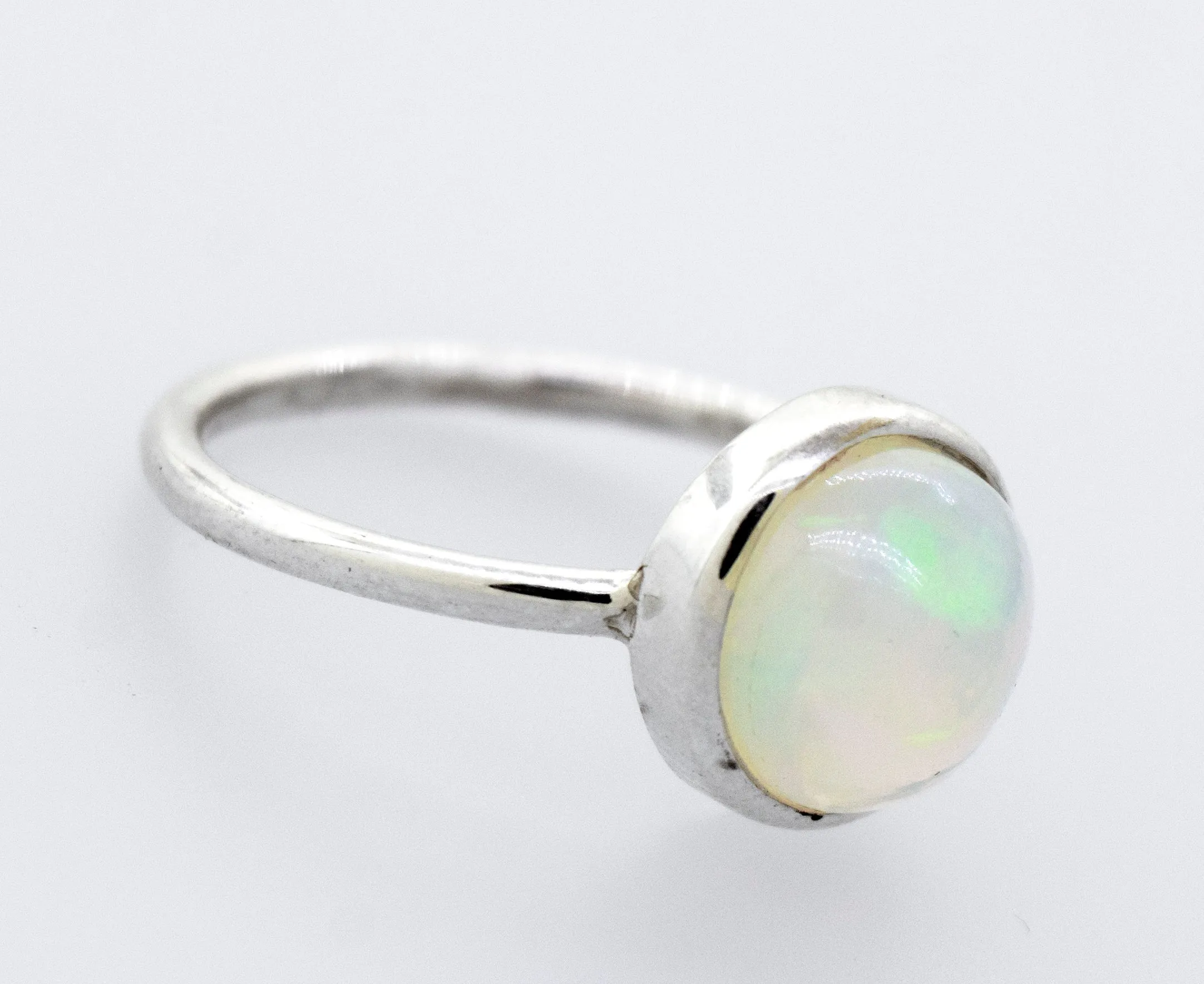 Round Ethiopian Opal Ring