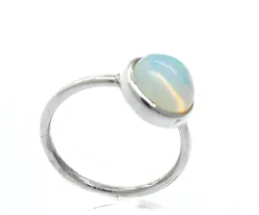 Round Ethiopian Opal Ring