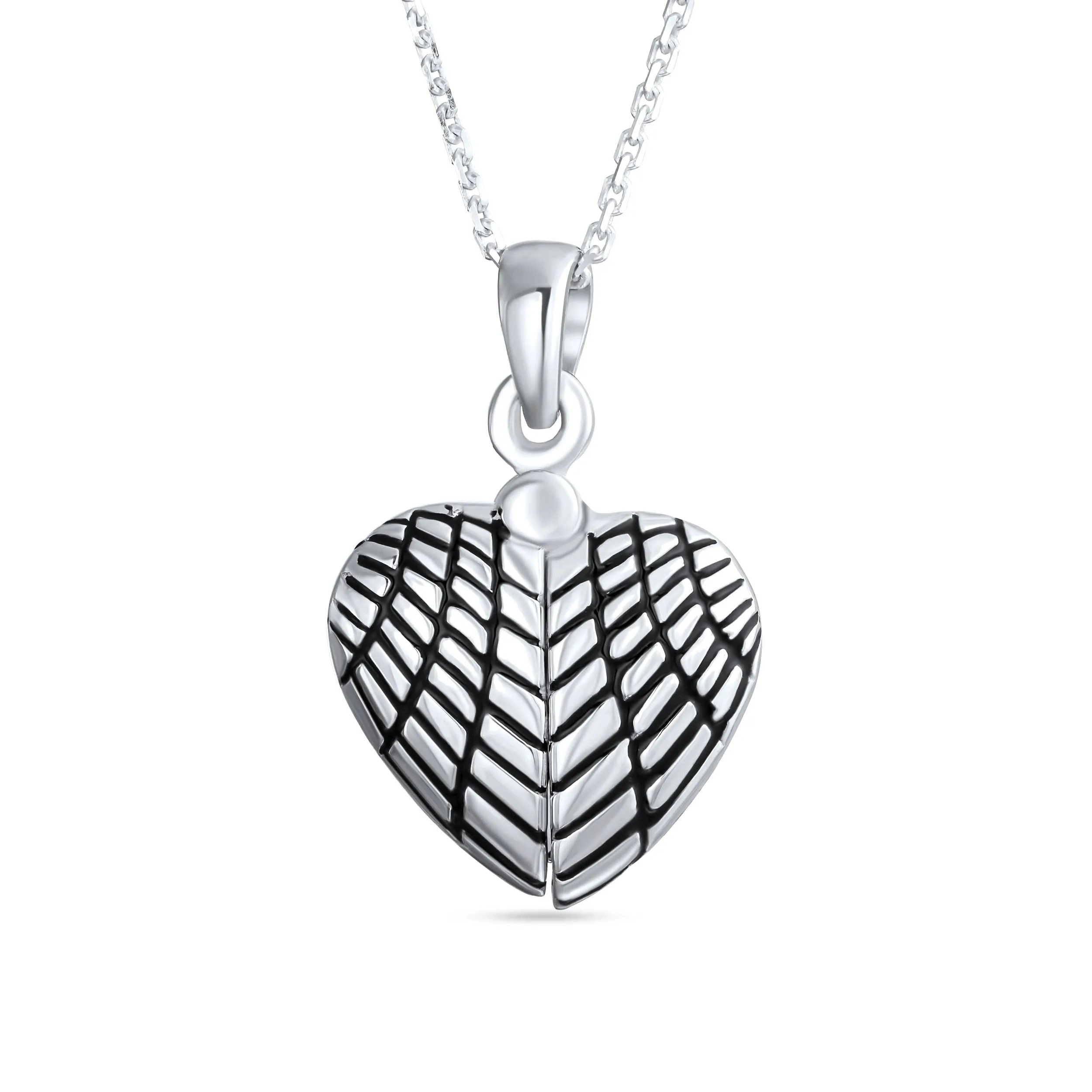 Saying MY ANGEL Heart Locket Necklace Pendant for Daughter in Sterling Silver