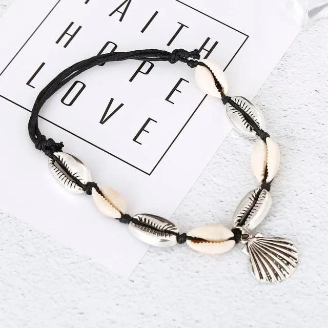 Shell Conch Rope Anklets For Women Foot Jewelry Bracelet Ankle on Leg