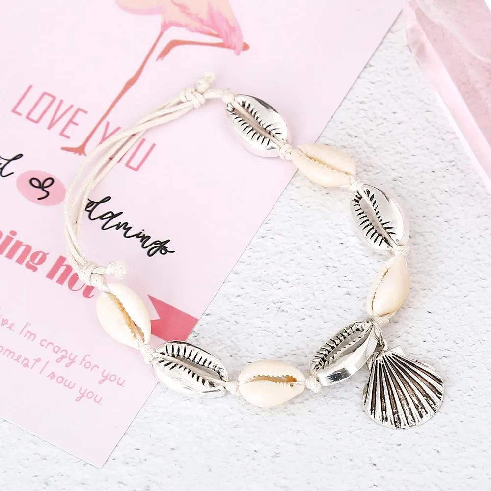 Shell Conch Rope Anklets For Women Foot Jewelry Bracelet Ankle on Leg