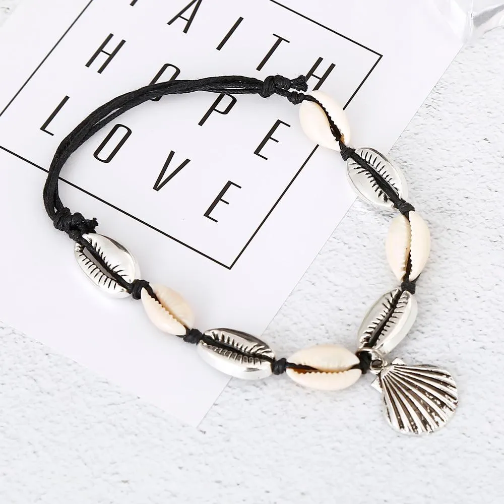 Shell Conch Rope Anklets For Women Foot Jewelry Bracelet Ankle on Leg