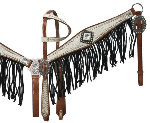 Showman Wht Filigree fringe set SH12915