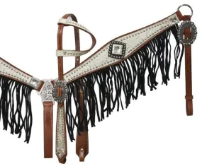 Showman Wht Filigree fringe set SH12915