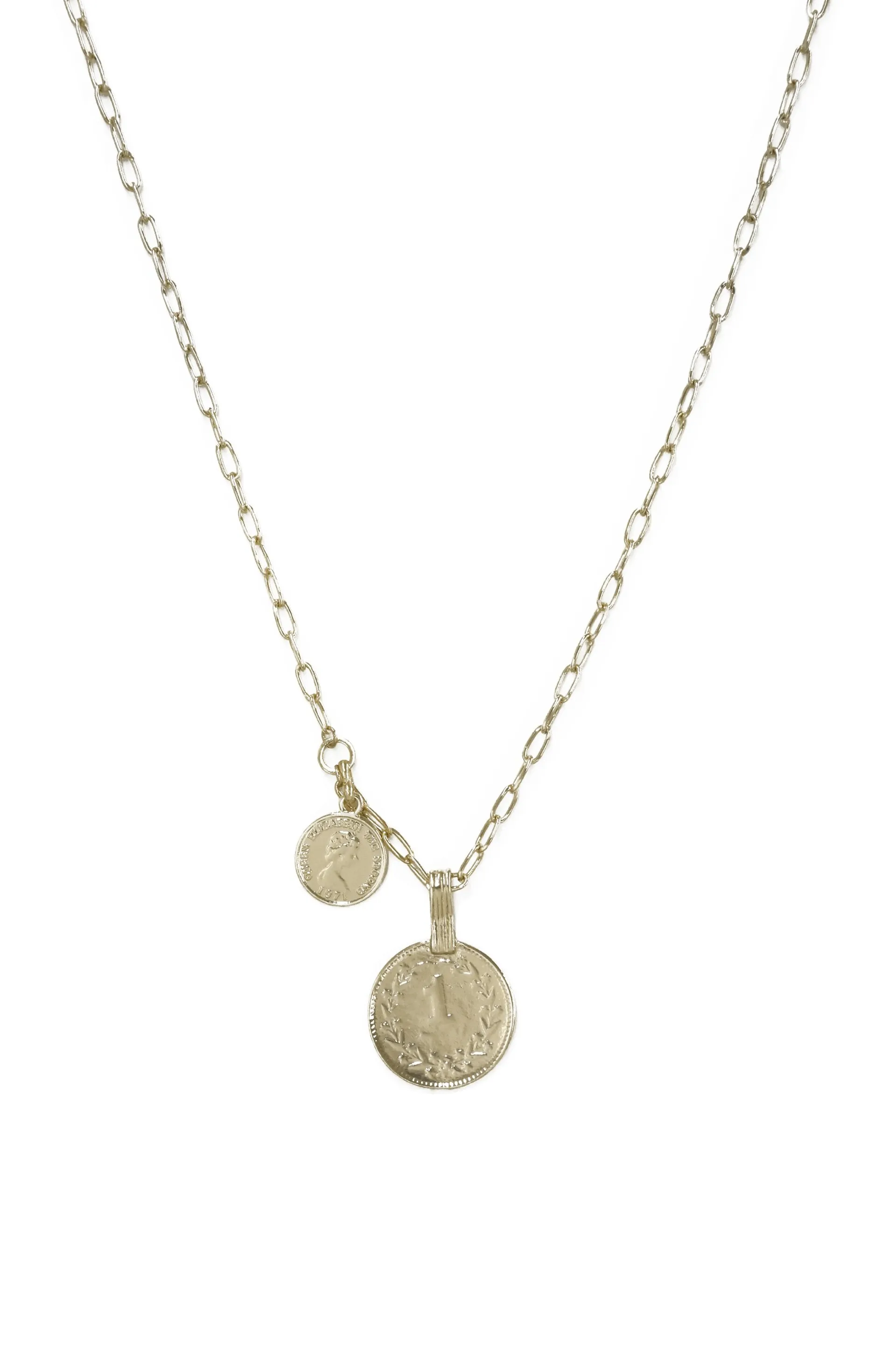 Simplicity Coin & Chain Necklace