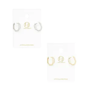 Small Geometric Hoop Earrings