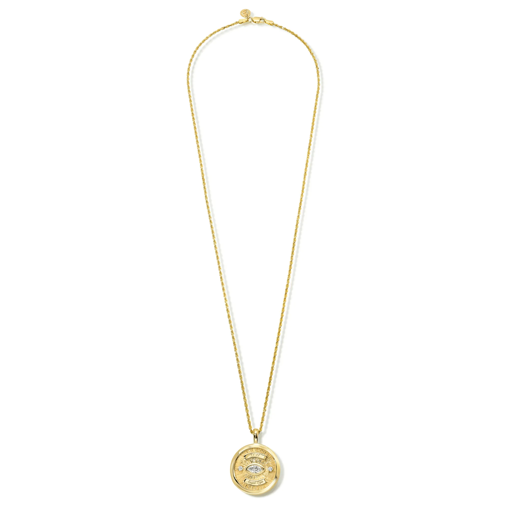 Solid 11:11 Angel Eye Coin Pendant