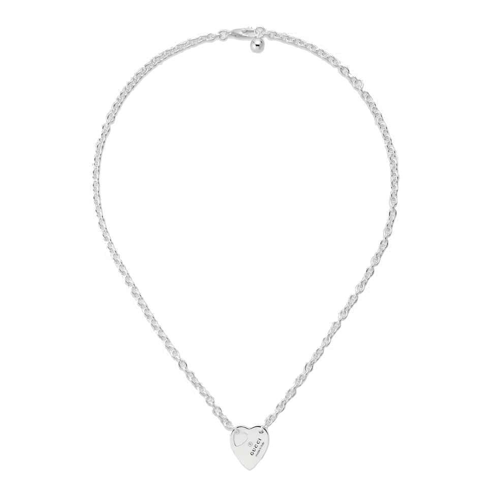 Sterling Silver Trademark Heart Open Necklace