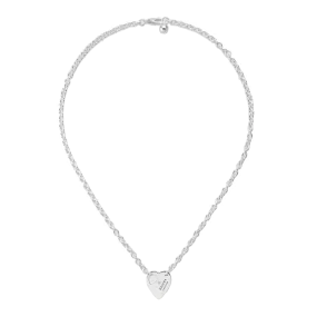 Sterling Silver Trademark Heart Open Necklace