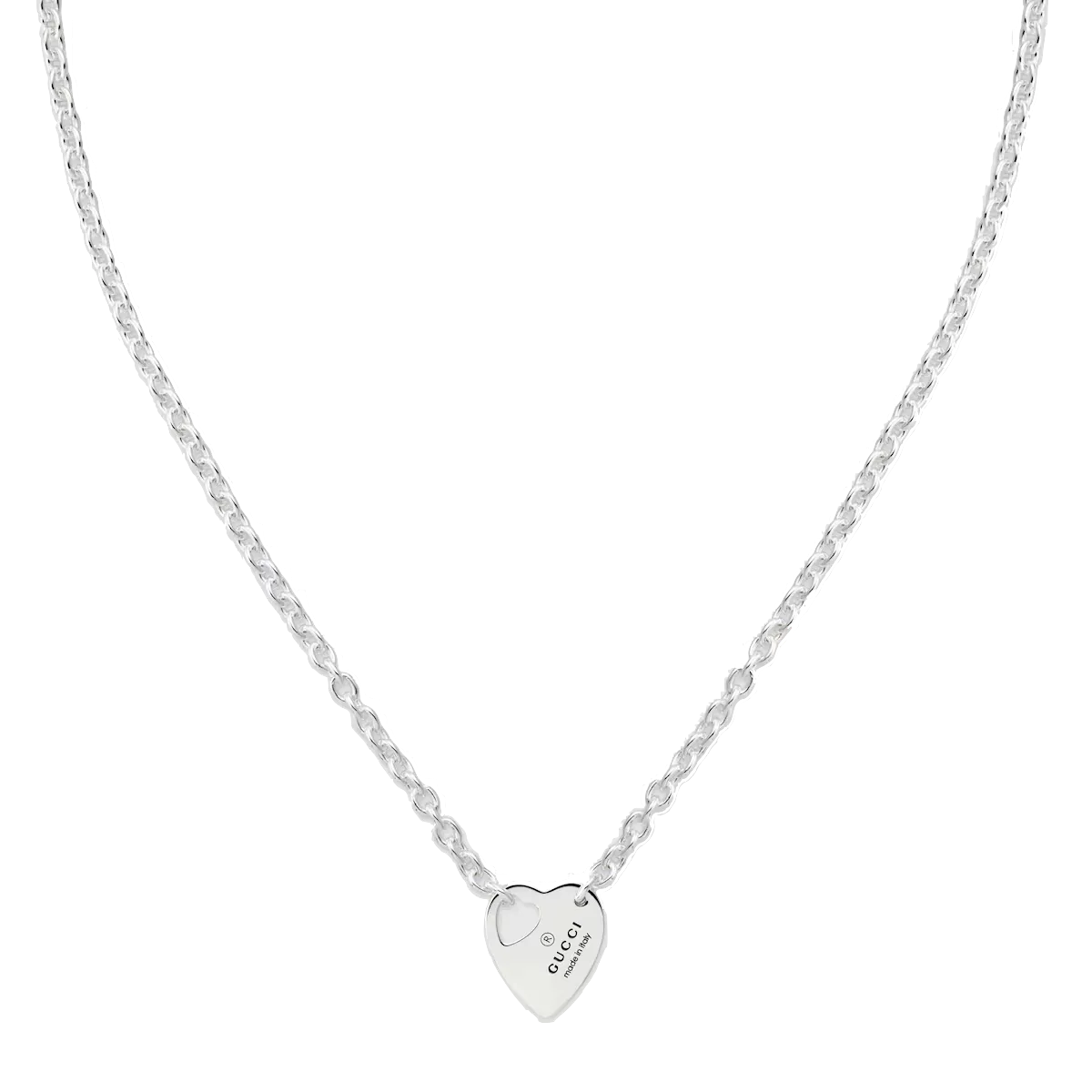 Sterling Silver Trademark Heart Open Necklace