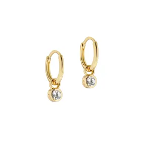 ted baker sinalaa gold tone crystal huggie
