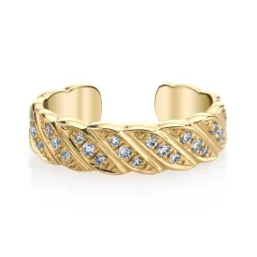 THIN DIAMOND BRAID EAR CUFF