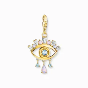 Thomas Sabo Charm Pendant - Blue Eye - Gold Plated
