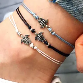 Turtle Shape Rope Anklets For Women Rope Anklets The Leg Foot Chain