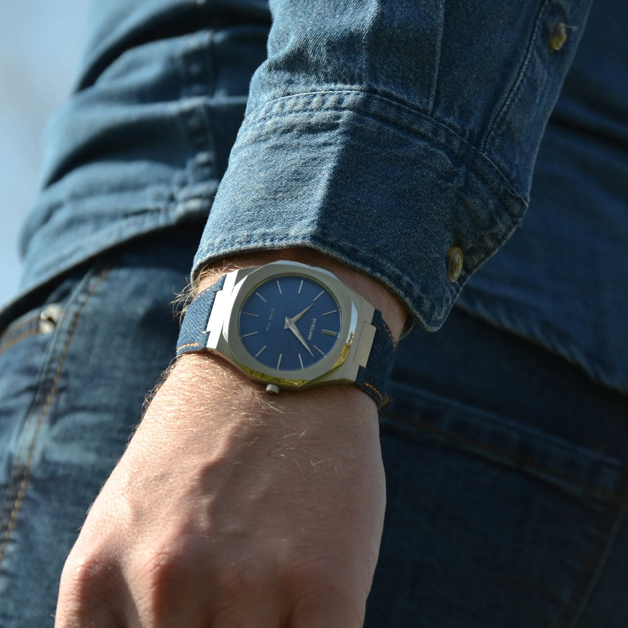 Ultra Thin Denim 40mm - Evergreen Denim