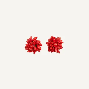 VINTAGE ITALIAN CORAL EARRINGS