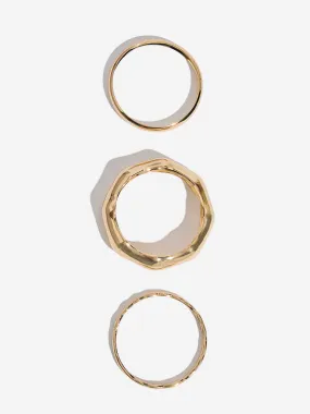 Westside Accessories Gold Cuff Bracelets Set - Pack of 3
